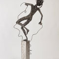 Unstable balance - Size (cm): 50x35x116 - metal sculpture