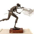 Fisherman - Size (cm): 70x45x30 - Weigth: 3,9 kg - metal sculpture