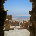Blick von Masada, im Hintegrund das Tote Meer