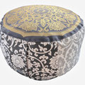 Meditationskissen rund luxus 15 cm goldgrey -2