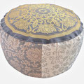Meditationskissen rund luxus 15 cm goldgrey -1
