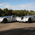 Morgan Plus 8 Speedster nebeneinander