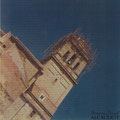 Restauración de la torre en 1982. Fotografía de autor desconocido.