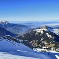 Aussicht nach Luzern mit Pilatus und Buochserhorn
