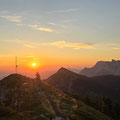 Pünktlich zum Sonnenaufgang auf dem Gipfel der Stäfeliflue