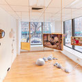 Hanging works by Naomi Okubo The works on the wall and floor by LuLu Meng    Images by Samuel Morgan photography