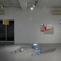 Hanging works by Naomi Okubo The works on the wall and floor by LuLu Meng Courtesy of GALLERY MoMo