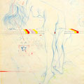 n.t., (Na Hatkoni), colored pencil, signed,1972, 59x41,7,  €  1.200