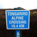 ... Tongariro Alpine Crossing: 19.4 km, die vor uns liegen.