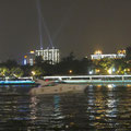 Nachtblick über den Perlfluss in Guangzhou (Kanton).