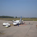 Unser Propeller-Flugzeug von Lao Airlines, Flug von Vientiane nach Hanoi