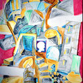 Mensch Struktur 5 Öl auf Leinwand 100x80