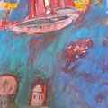 ohne Titel - 50 x 70cm im Rahmen - Acryl auf Leinwand