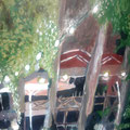 Biergarten, Acryl auf Leinwand, 60 x 80 cm, 2023, 490,- EUR