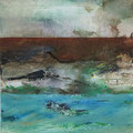 Flux 2 - 50 x 50 cm - Beize, Marmormehl, Acryl