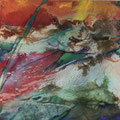 Flux 1 - 50 x 50 cm - Beize, Marmormehl, Acryl