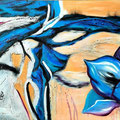 florale Verbindung - Mixed Media - LW 60 x 80 cm