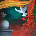 ...wo bleibt sie ... die Friedenstaube - Acryl - LW 60 x 80 cm