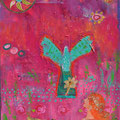Engel - 70 x 100cm - Collage auf Leinwand