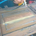 Sanierung Holzoberflächen, Sandstrahlen mit Bicarbonat Mischungen, atmungsaktiver UV-Schutz