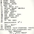 Typische Indo-Instro-Rock playlist van The Quickly Jumpers uit 1963