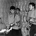 THE ROCKIN' TEENS 1959 - Bennie Tönjes, Arie Mosies, Boudie Rhemrev en Hennie Breukers.