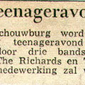 Teenageravond  in de schouwburg de Kring in september 1963 met The Swallows, The Richards en The Quickly Jumpers 