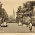 Breda, Baronielaan (ca. 1955).  Foto van voorste deel richting de H. Hartkerk, pension Smolders stond is het 2e stuk van de Baronielaan richting het Mastbos op no. 262