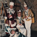 Dreigestirn 1987: Prinz Franz Pfaff (Franz I.), Bauer Willi Huppertz, Jungfrau Lars Göhring
