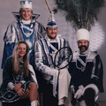 Dreigestirn 1993: Prinz Helmut I. (Helmut Strauß), Bauer Helmut (Laeven), Jungfrau Arthur (Bucholski)