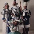 Dreigestirn 1989: Prinz Eduard Löffel (Edy II.), Bauer Gustav Mertens, Jungfrau Ernst Döring