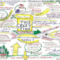 Sketch notes, taken during 20 minute presentation at Social Change Institute Hollyhock