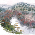 Sierra Morena, andujar, aquarelle