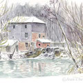 le moulin de Blaise sous Hauteville, Champagne janvier 2010