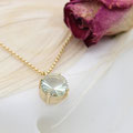"Ivy" - Anhänger Gelbgold 750 mit Prasiolith und 50cm langer Goldkette, 1600.-