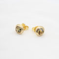 "Sunshine" - Ohrstecker Gelbgold 750 mit Rutilquarz VERKAUFT