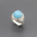 Silberring 925 mit in Rotgold 750 gefasstem Sodalith, 638.-
