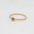 feiner Ring Gelbgold 750 mit orangenem Saphir, VERKAUFT