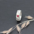 Ring Silber 925 mit in Gold 750 gefasstem Rubin aus Madagaskar VERKAUFT