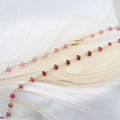 Nova-kette Gelbgold 750 mit pinken Saphiren, 1950.-