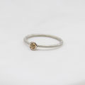 feiner Ring Weissgold 750 mit gelbem Saphir  VERKAUFT