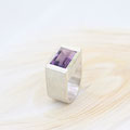 "Delia" - breiter Silberring 925 mit Amethyst, 605.-