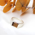 feiner Mantelring Silber 925 mit Tigerauge, 594.-
