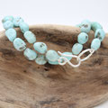 Collier mit Larimar, Verschluss Silber 925, 205.-