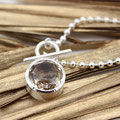 lange Kugelkette Silber 925 mit Rauchquarz, 760.-