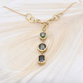 "Pure" Collier Gelbgold 750m mit 3 Turmalinen VERKAUFT
