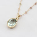 Anhänger Gelbgold 750 mit Prasiolith, 711.- (ohne Kette) 