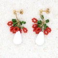 "Christmas"- Ohrstecker Gelbgold 750 mit Kascholong, Koralle und Chromdiopsid, 739.-