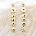 "Narnia" - Ohrstecker Gelbgold 750 mit Amethyst, Saphir, Iolith und Tansanit VERKAUFT