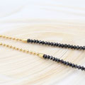 Diamantcollier "Dual" mit schwarzen Diamanten und Gelbgoldverschluss 750, 2310.-